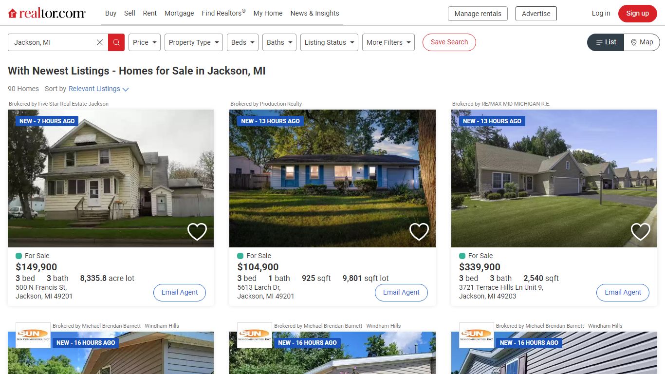 With Newest Listings - Homes for Sale in Jackson, MI